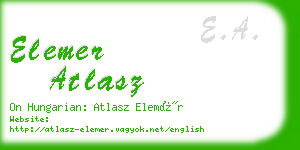 elemer atlasz business card